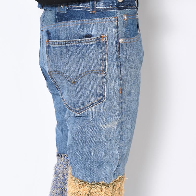 MONSTER 2nd DENIM PANTS size:S -USED.INDIGO-