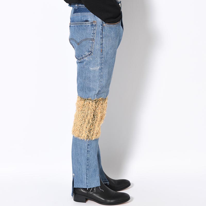 MONSTER 2nd DENIM PANTS size:S -USED.INDIGO-