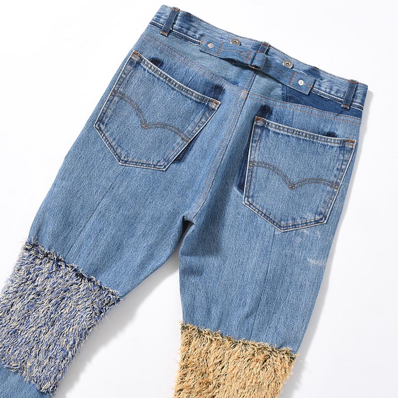 MONSTER 2nd DENIM PANTS size:S -USED.INDIGO-