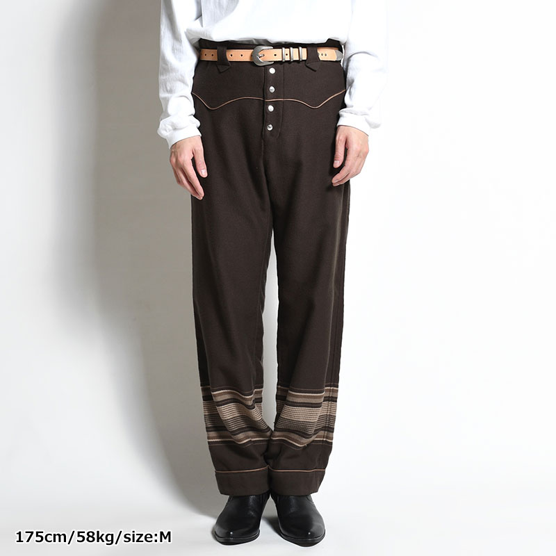 WESTERN PAJAMA PANTS -CHOCOLATE-