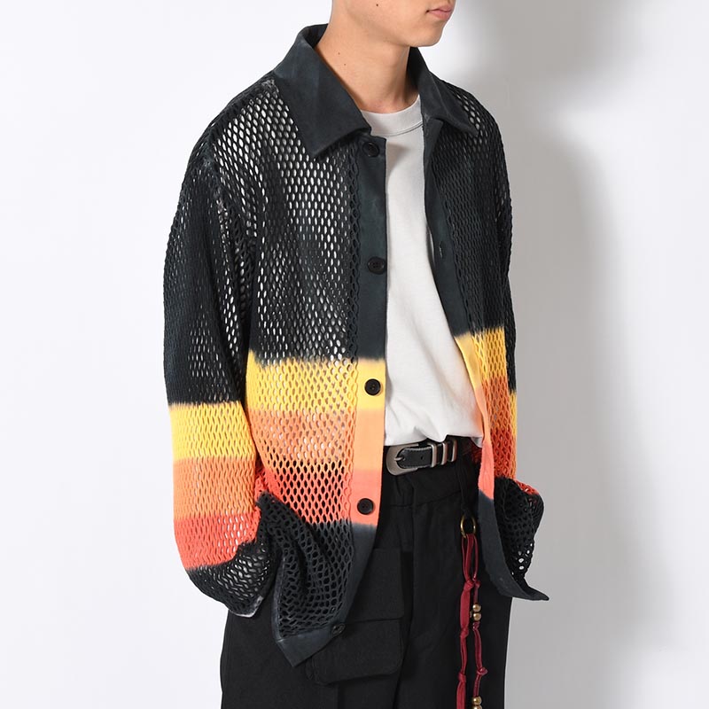 AMI ART POLO CARDIGAN -BLACK-