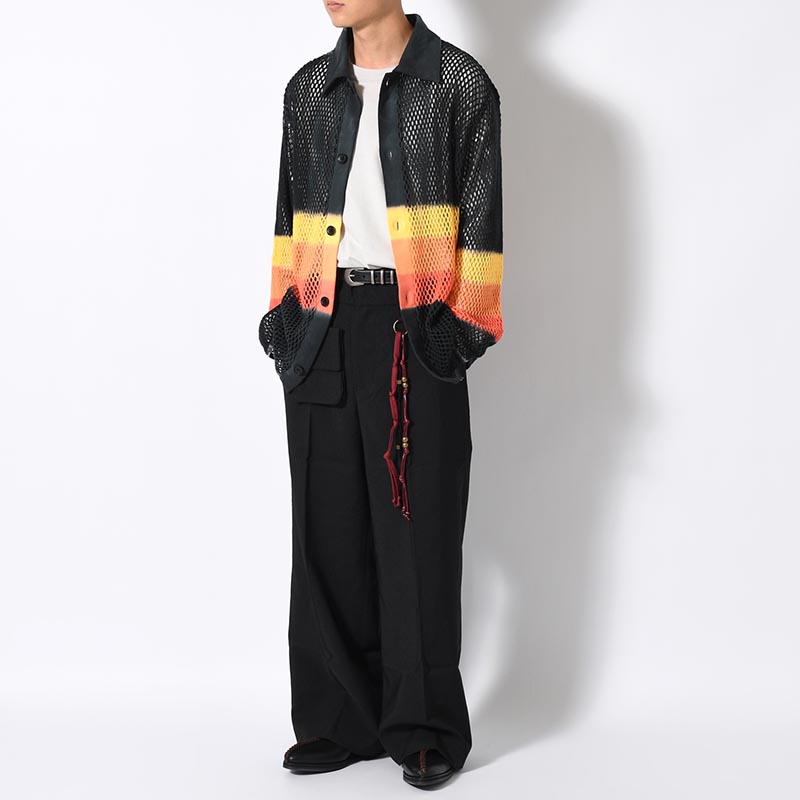 AMI ART POLO CARDIGAN -BLACK-