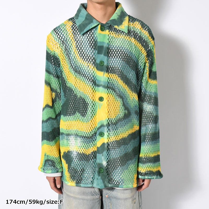 AMI ART POLO CARDIGAN -GREEN-