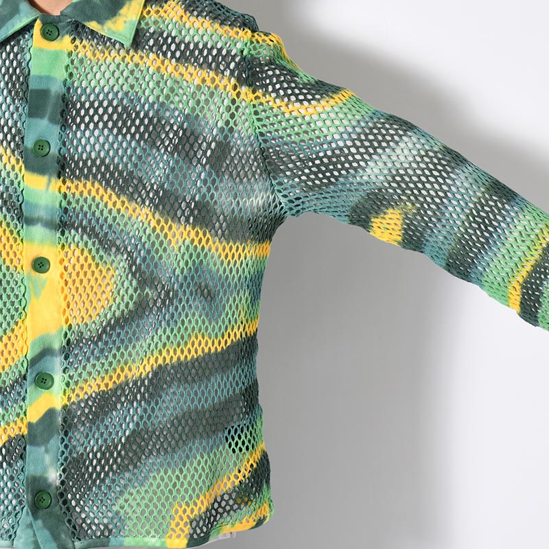 AMI ART POLO CARDIGAN -GREEN-