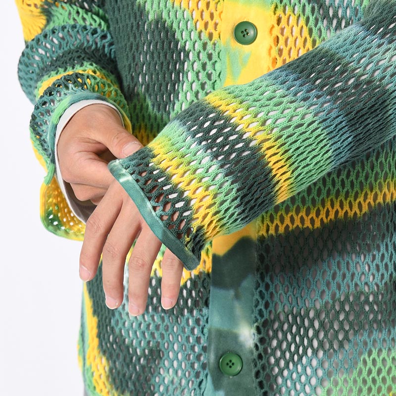 AMI ART POLO CARDIGAN -GREEN-