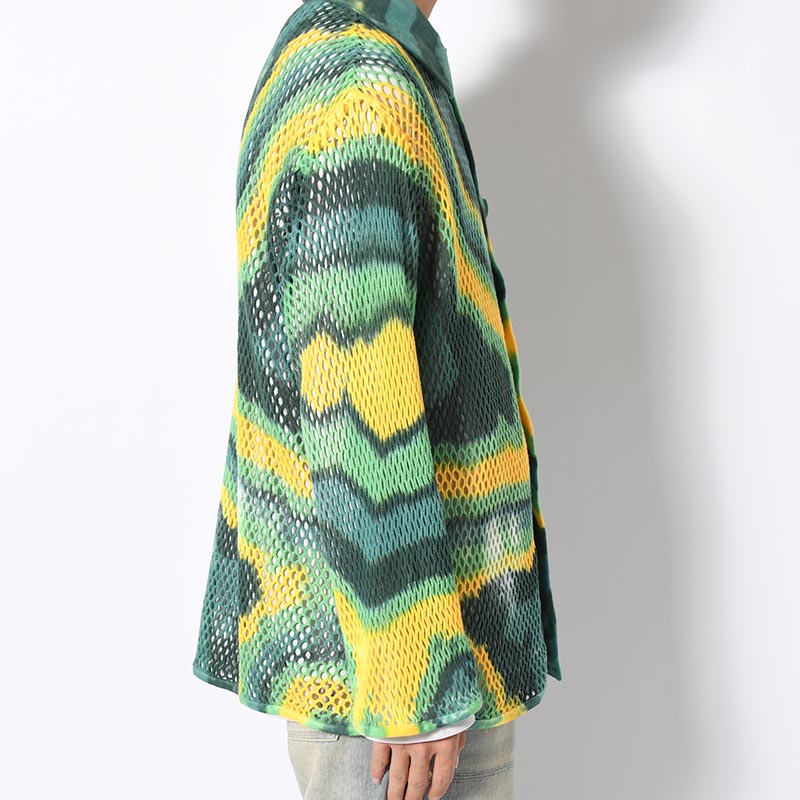 AMI ART POLO CARDIGAN -GREEN-