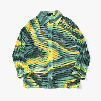 AMI ART POLO CARDIGAN -GREEN-