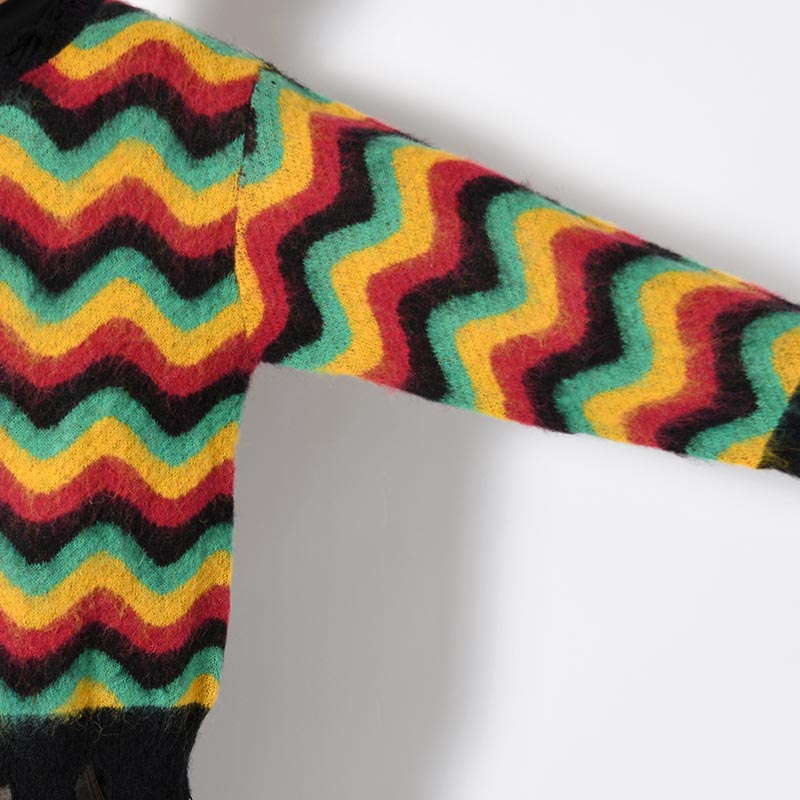 WAVE MOHAIR KNIT -RASTA-