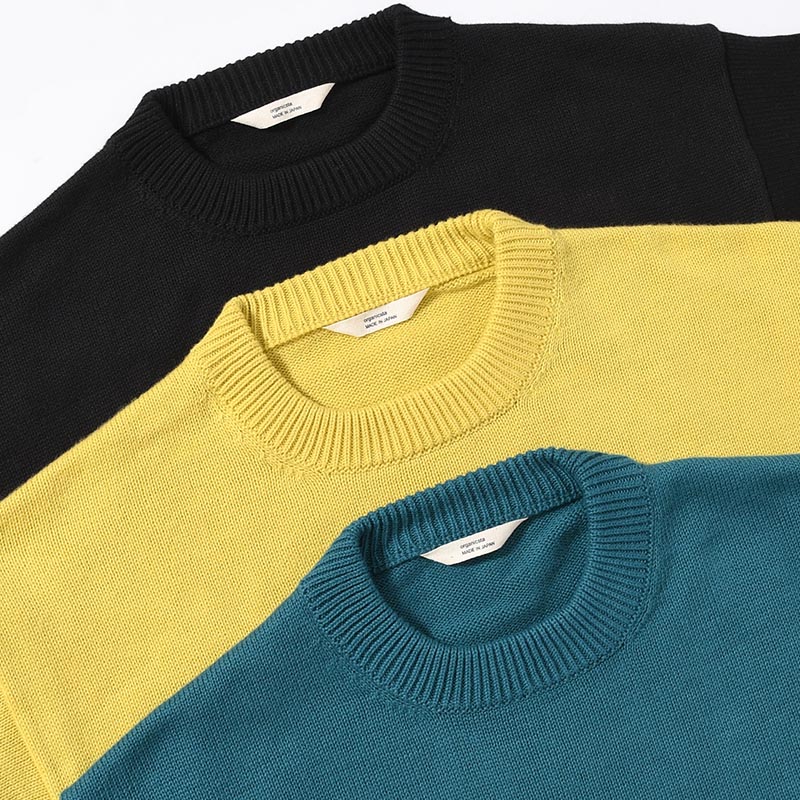 ORGANIC COTTON LINKING CREWNECK SWEATER -3.COLOR-