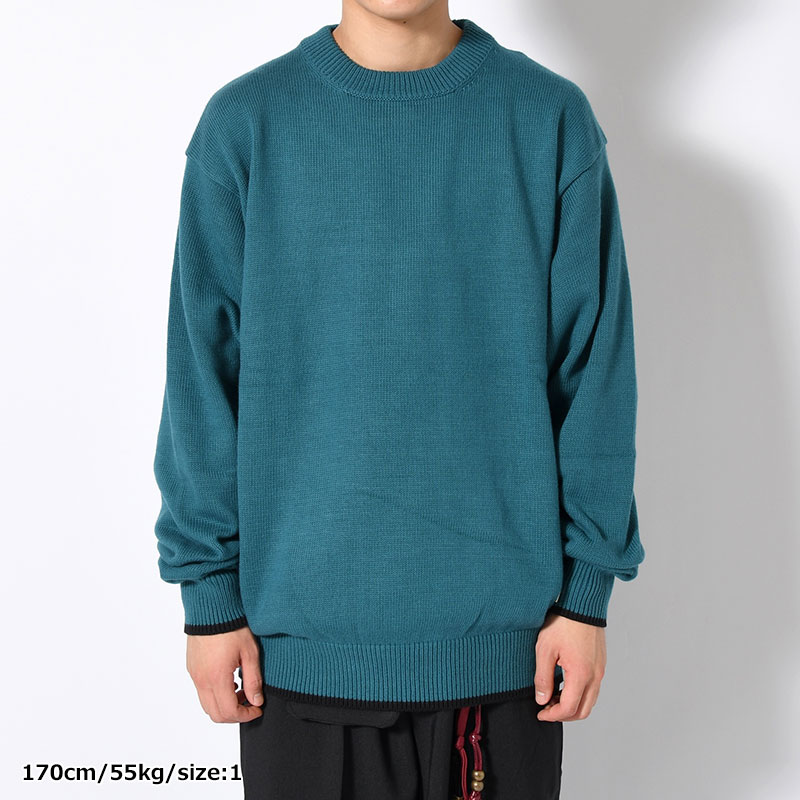 ORGANIC COTTON LINKING CREWNECK SWEATER -3.COLOR-