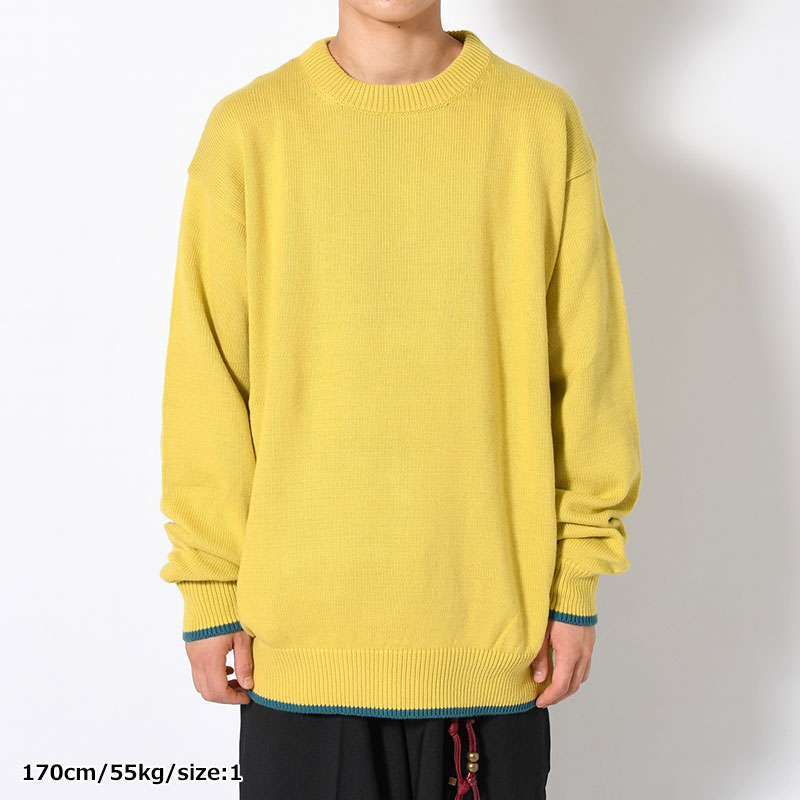 ORGANIC COTTON LINKING CREWNECK SWEATER -3.COLOR-