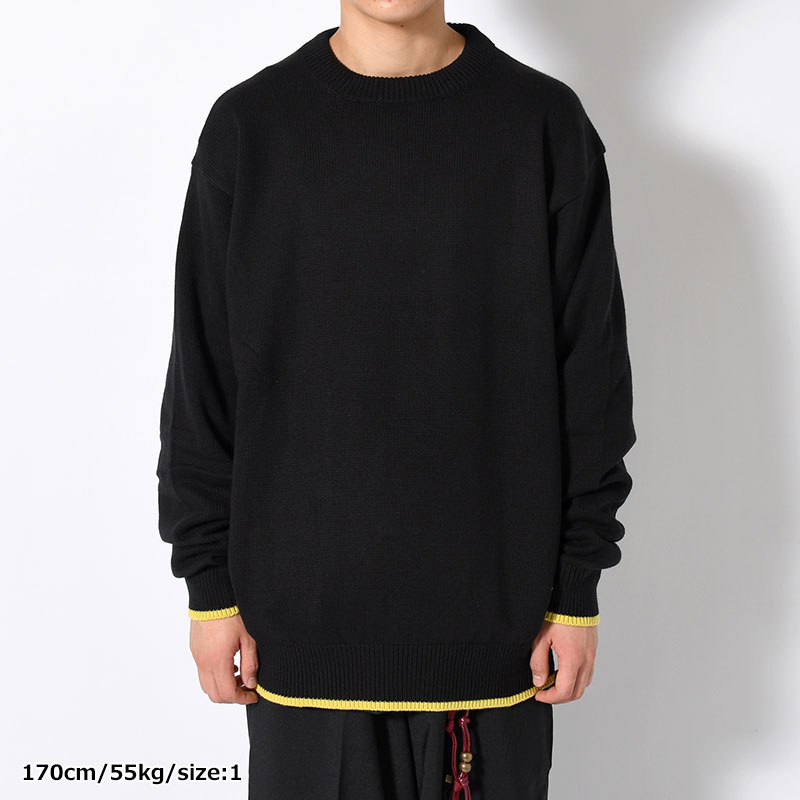 ORGANIC COTTON LINKING CREWNECK SWEATER -3.COLOR-