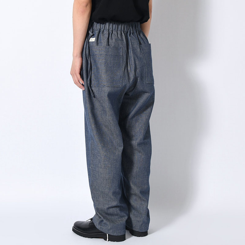 ORGANIC COTTON EASY DENIM PANTS -NAVY-