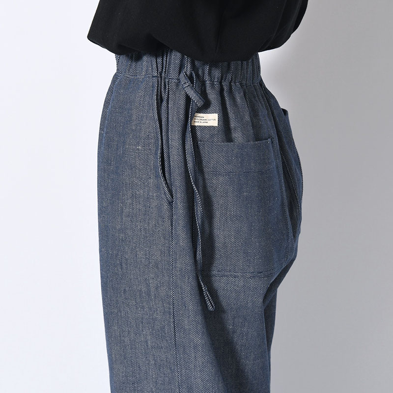 ORGANIC COTTON EASY DENIM PANTS -NAVY-