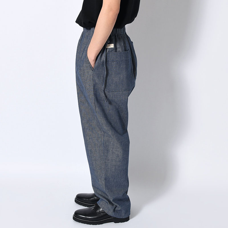 ORGANIC COTTON EASY DENIM PANTS -NAVY-