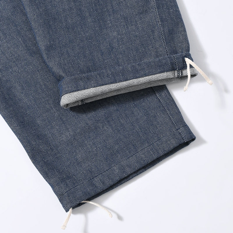 ORGANIC COTTON EASY DENIM PANTS -NAVY-