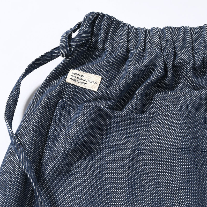 ORGANIC COTTON EASY DENIM PANTS -NAVY-