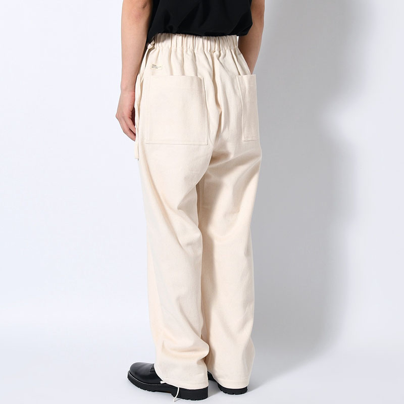 ORGANIC COTTON EASY DENIM PANTS -WHITE-