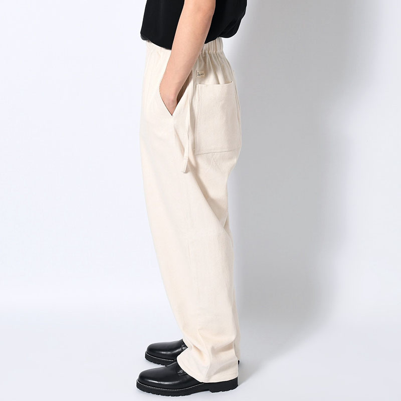 ORGANIC COTTON EASY DENIM PANTS -WHITE-