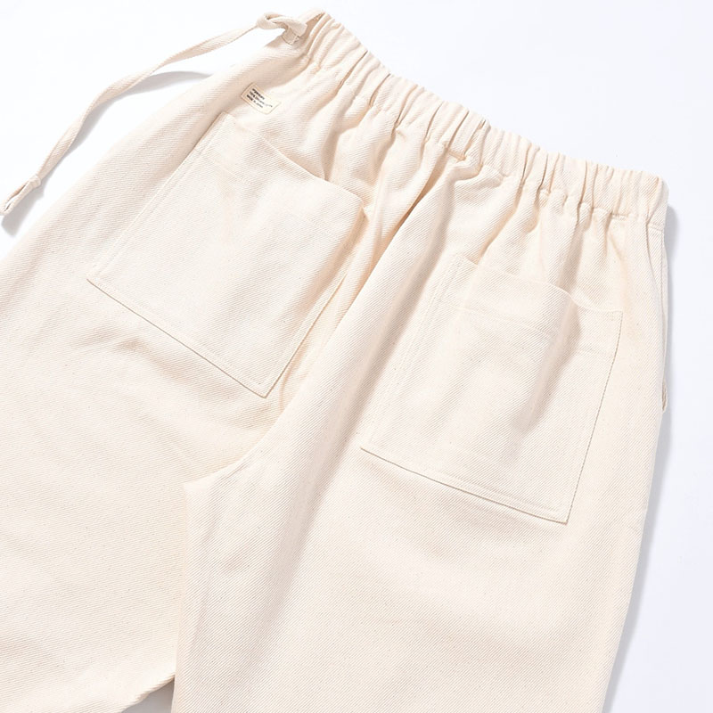 ORGANIC COTTON EASY DENIM PANTS -WHITE-