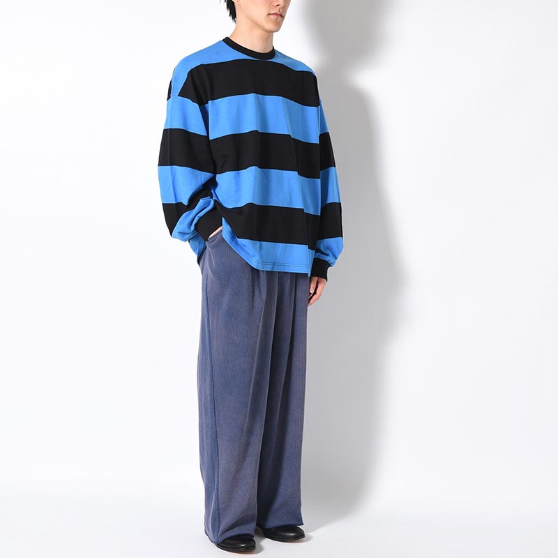 BORDER GIANT L/S TEE -BLUE×BLACK-