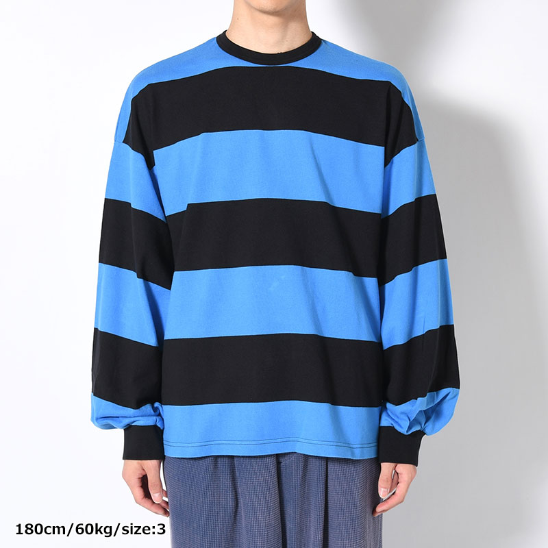 BORDER GIANT L/S TEE -BLUE×BLACK-