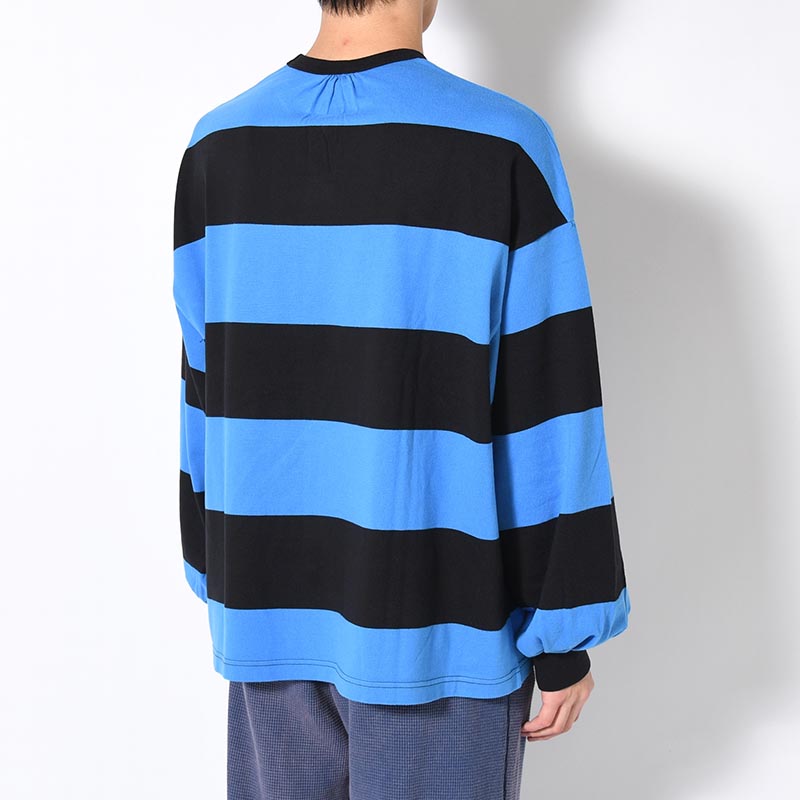 BORDER GIANT L/S TEE -BLUE×BLACK-