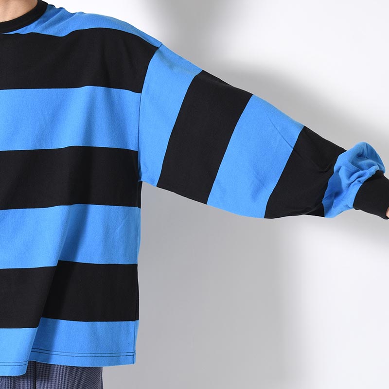 BORDER GIANT L/S TEE -BLUE×BLACK-