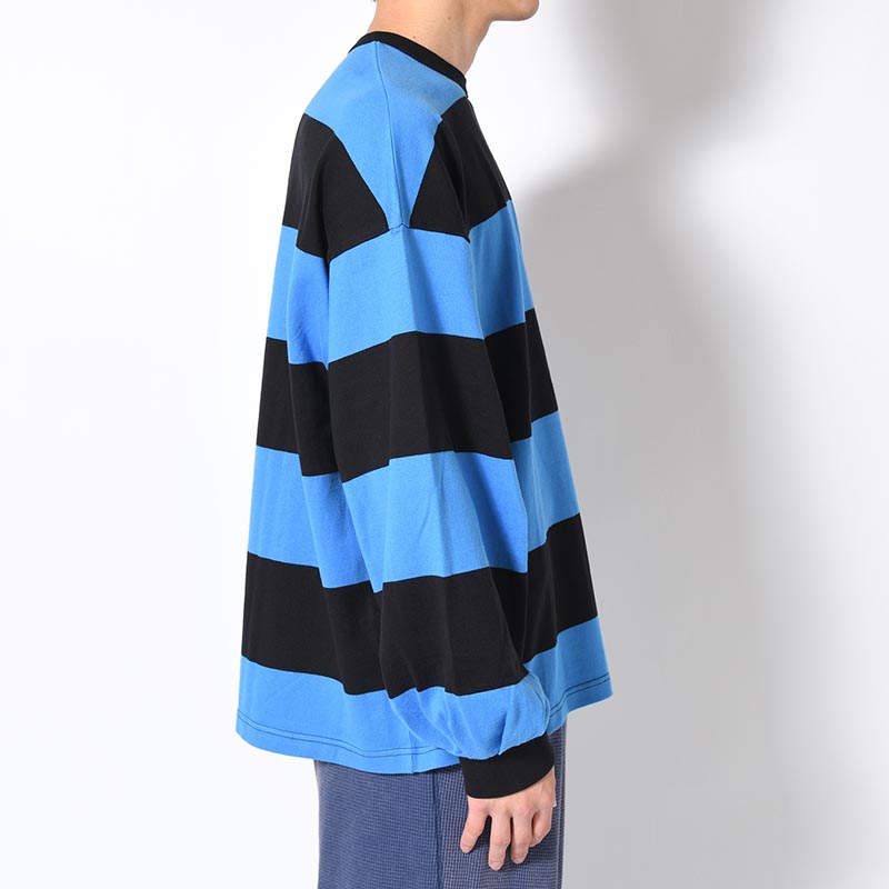 BORDER GIANT L/S TEE -BLUE×BLACK-