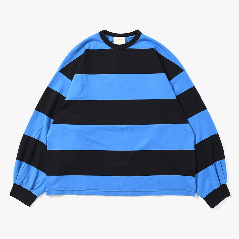 BORDER GIANT L/S TEE -BLUE×BLACK-