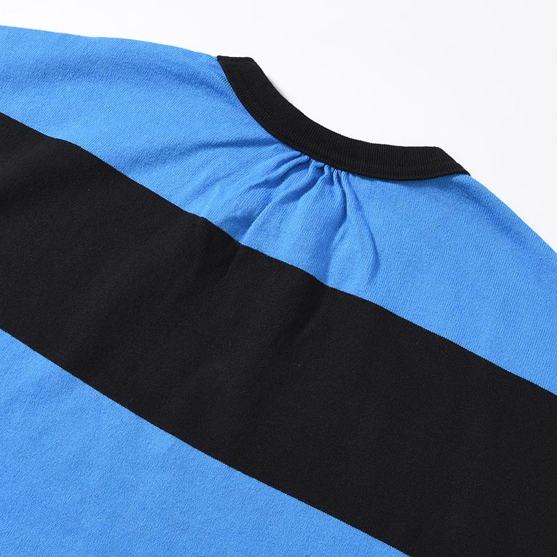 BORDER GIANT L/S TEE -BLUE×BLACK-