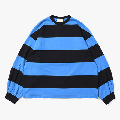 BORDER GIANT L/S TEE -BLUE×BLACK-