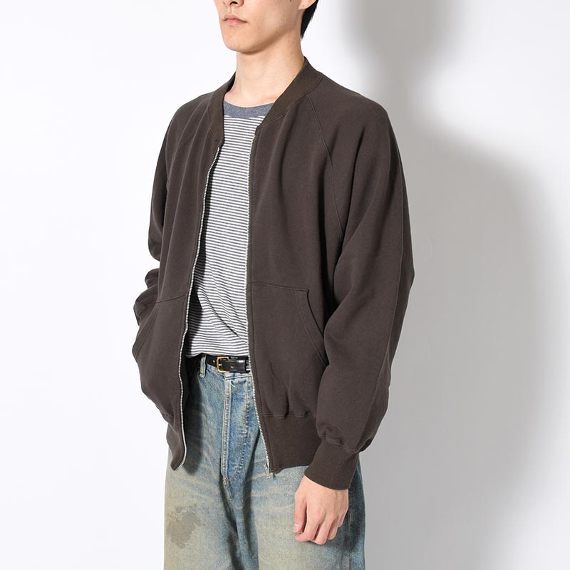 10 WASH ZIPUP BLOUSON -CHARCOAL-