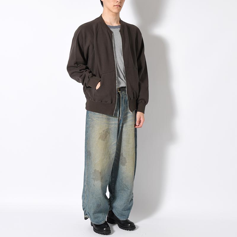 10 WASH ZIPUP BLOUSON -CHARCOAL-