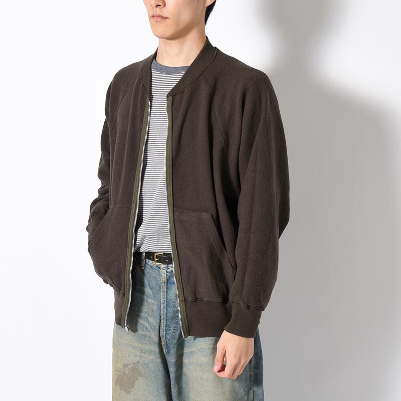 10 WASH ZIPUP BLOUSON -CHARCOAL-