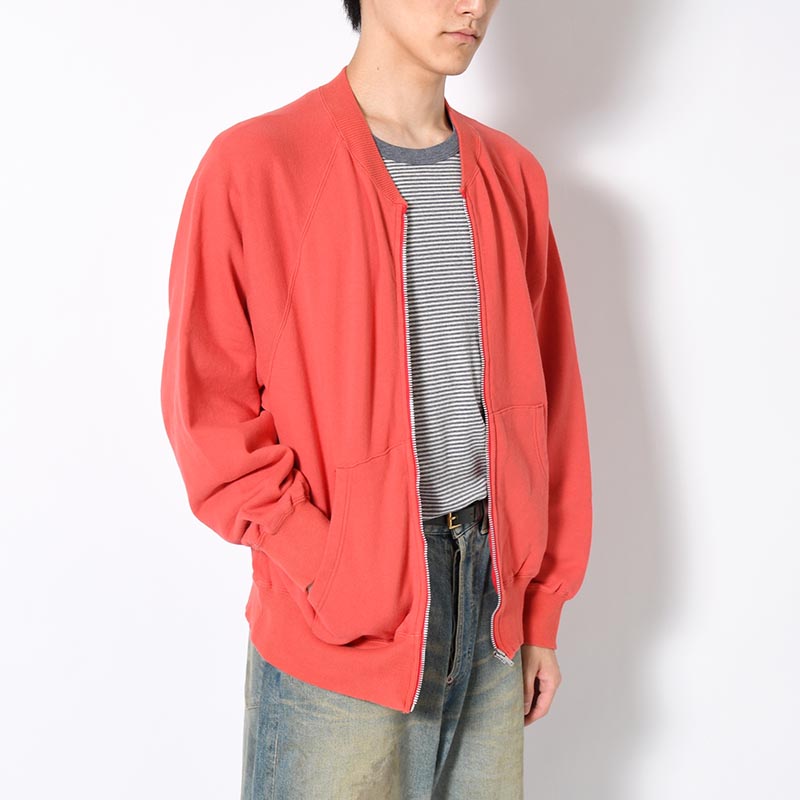 10 WASH ZIPUP BLOUSON -RED-