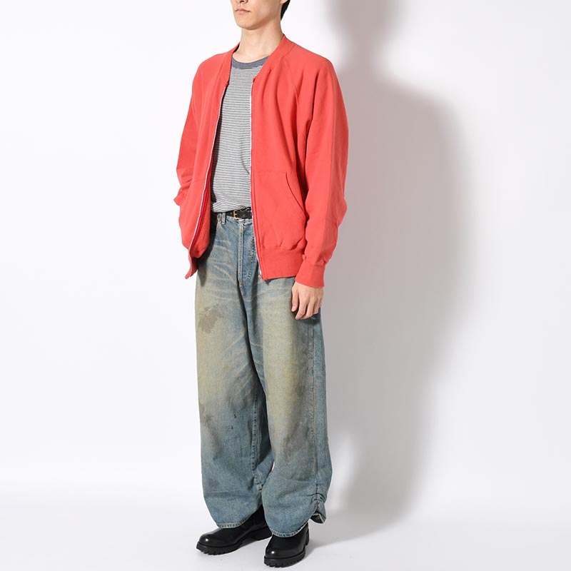 10 WASH ZIPUP BLOUSON -RED-