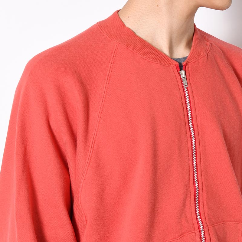 10 WASH ZIPUP BLOUSON -RED-