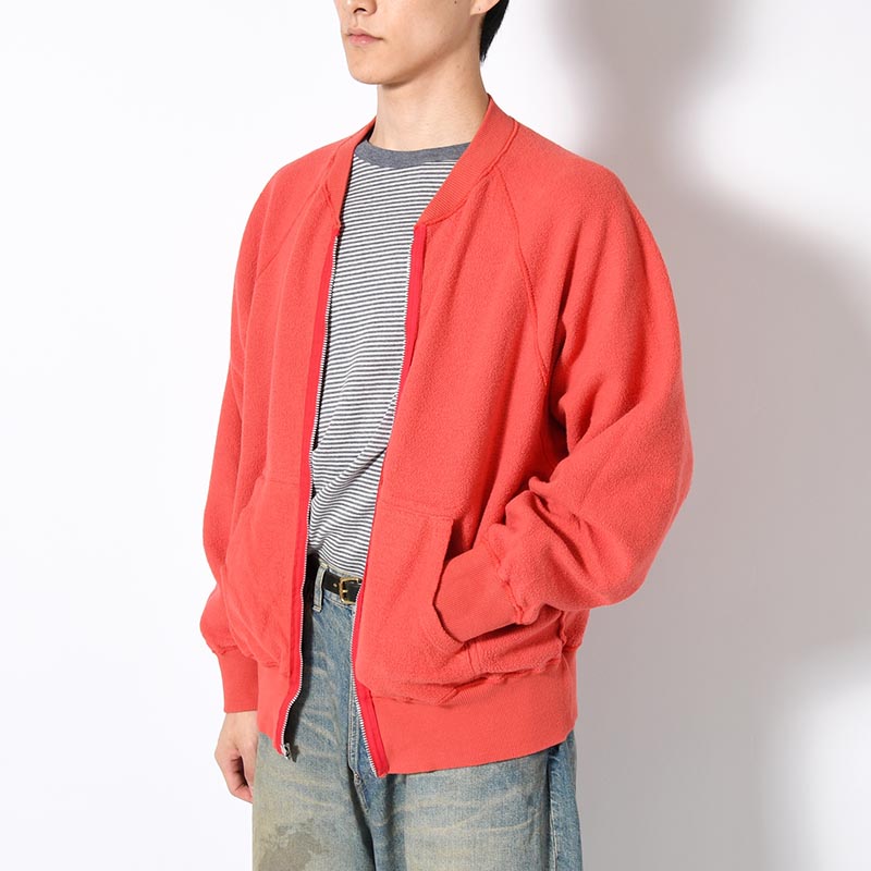 10 WASH ZIPUP BLOUSON -RED-