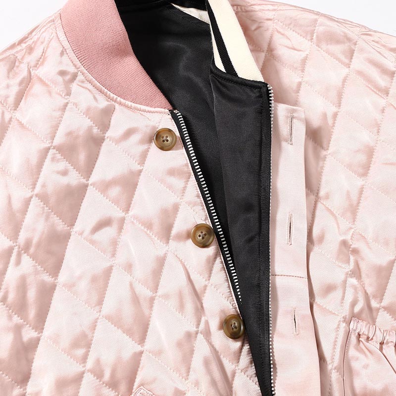 REVERSIBLE STADIUM JAMPER -BLACK×PINK-