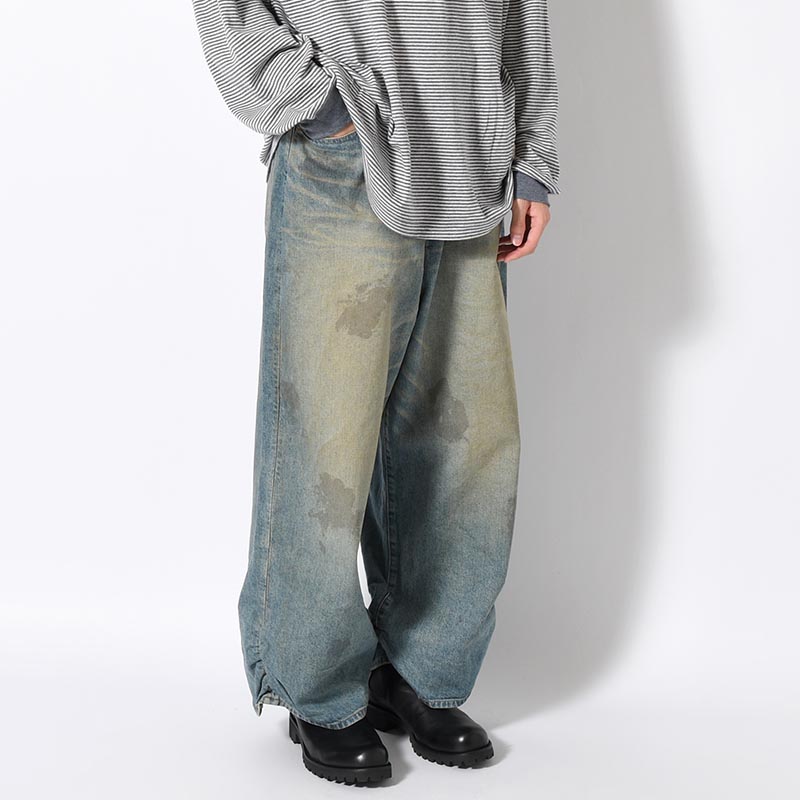 FRESH MAN DENIM WIDE PANTS USED -INDIGO-