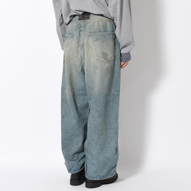 FRESH MAN DENIM WIDE PANTS USED -INDIGO-