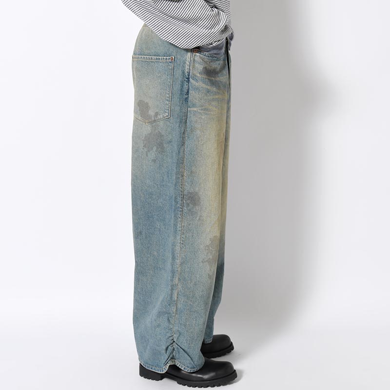 FRESH MAN DENIM WIDE PANTS USED -INDIGO-