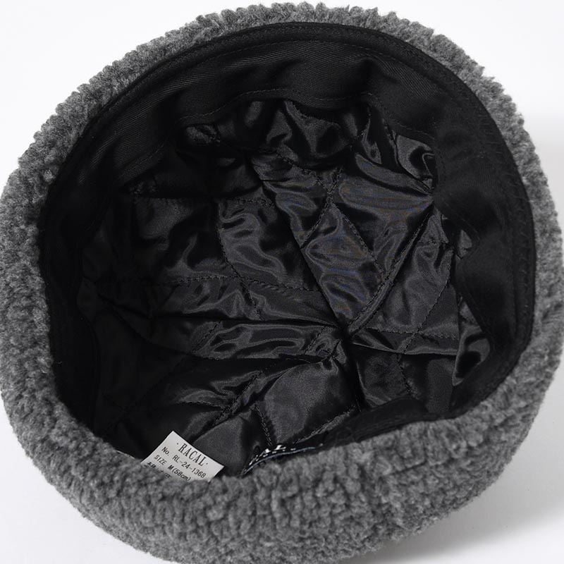 NYLON TWILL & BOA FLEECE 6PANEL ROLL CAP -2.COLOR-