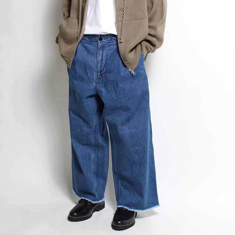 12.5oz Denim Wide Trousers -INDIGO- | IN ONLINE STORE
