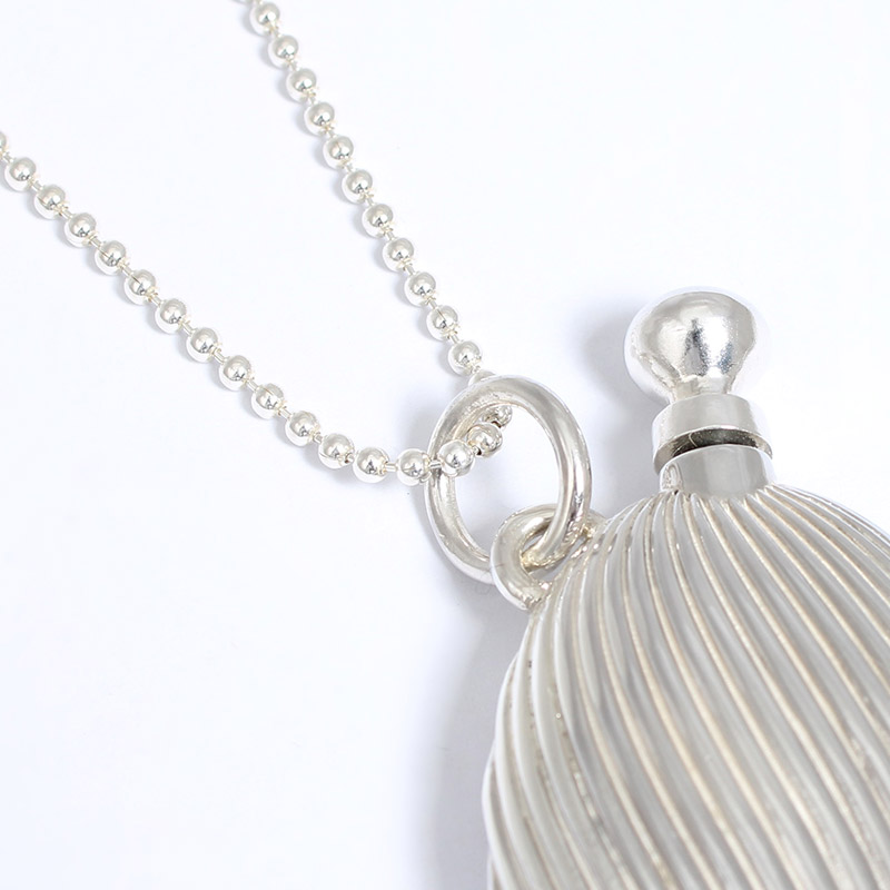 VICTORIAN PERFUME BOTTLE NECKLACE -SILVER-
