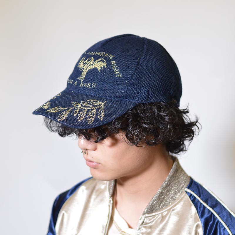 ELUSIVE KNIT CAP WITH KIJIMA TAKAYUKI -NAVY-