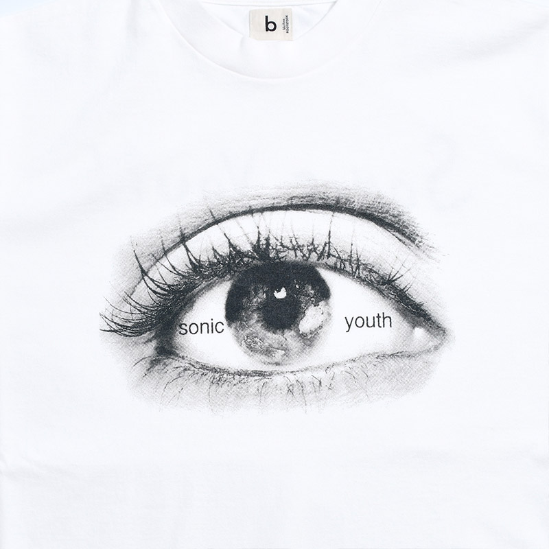 eye Print Tee WIDE -White-