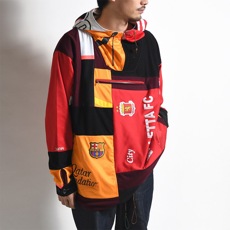 NY RE-PATCH WORK ANORAK -BLACK ASST-