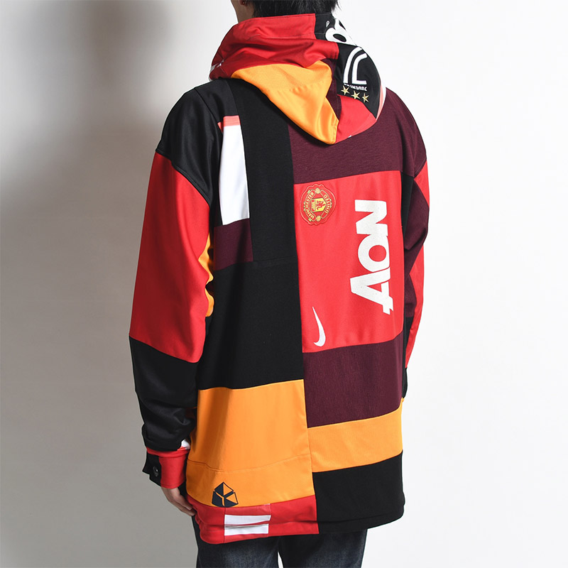 NY RE-PATCH WORK ANORAK -BLACK ASST-